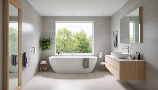 Les meubles suspendus allègent visuellement la salle de bains
