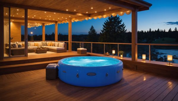 Pourquoi poser un spa gonflable sur la terrasse en bois pro